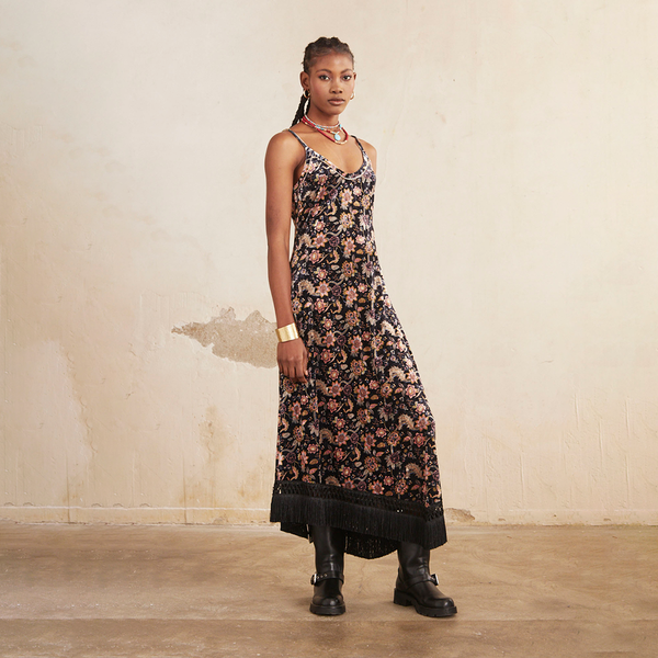 Black_Usha_LongFloralPrintVelv