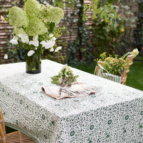 Kollam Jade Hand Block Printed Tablecloth