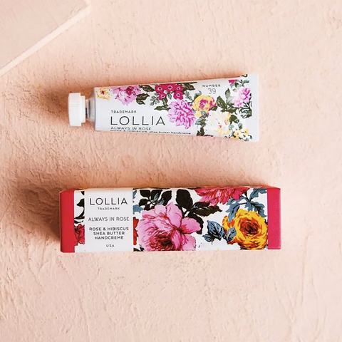 LOLLIA 'Always in Rose' Rose and Hibiscus Shea Butter Petite Handcreme.