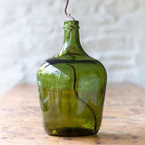 Green Demijohn Made From Recycled Glass
