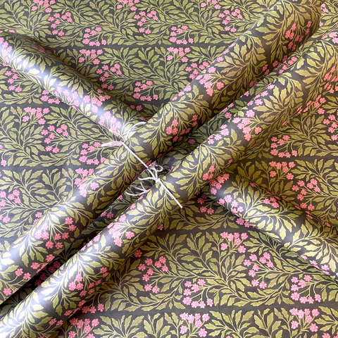Green Flora Wrapping Paper.