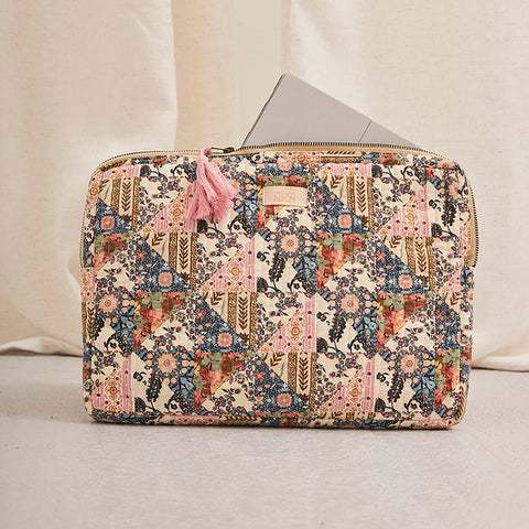 Colourful Patchwork-style Laptop Zipped Case 'Rupaty' by Nekane