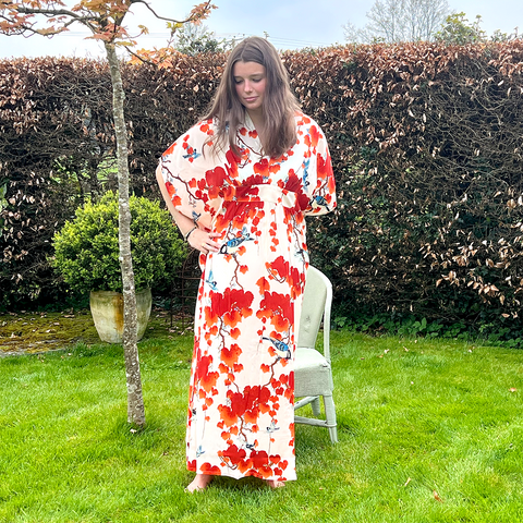 Acer Red Margeux Kaftan by One Hundred Stars
