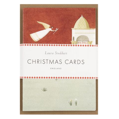 Christmas Cards 'Angel Pear Tree' Ten Pack by Laura Stoddart