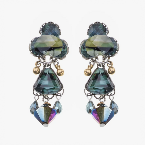 'Emerald Reflection Set - Luniverde Earrings' by Ayala Bar