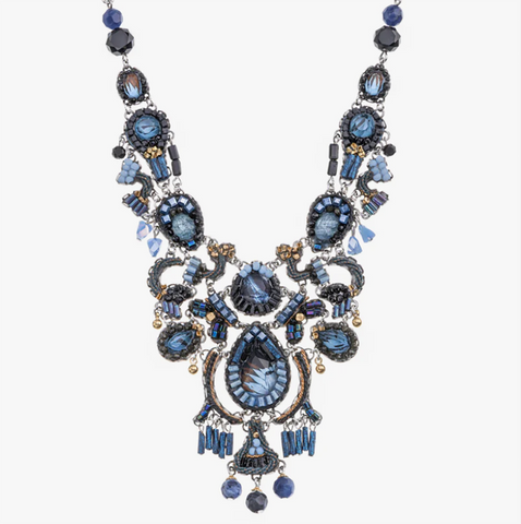 'Indigo Summits Set - Lunaria Necklace' by Ayala Bar