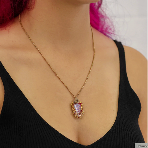 'Plum Wine Set - Snowbloom Necklace' by Ayala Bar