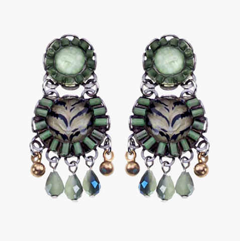 'Eucalyptus Set - Florin Earrings' by Ayala Bar