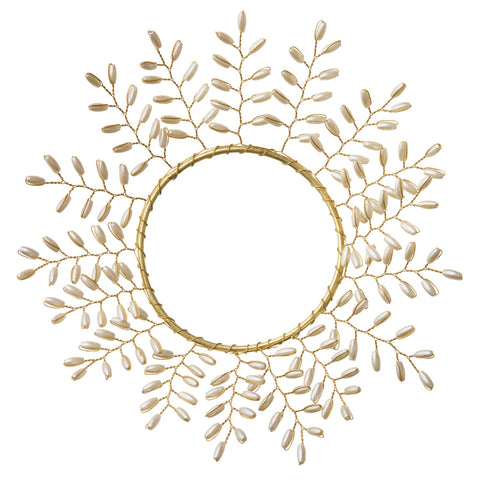 Beaded Candle Ring 'Gia Pearl' by Bungalow of Denmark