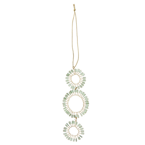 Beaded Ornament Hoops 'Mio Jade' by Bungalow of Denmark