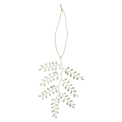 Beaded Ornament Twig 'Mio Jade' by Bungalow of Denmark