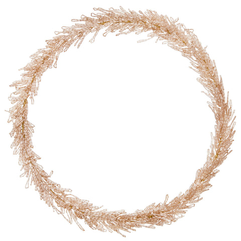 Beaded Wreath 'Clio Champagne' by Bungalow of Denmark