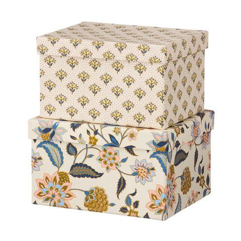 Brick Duo 'Divya Azur' Set of Two Stacking Boxes by Bungalow of Denmark