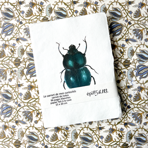 Blue Beetle Artisanal Notebook. A5.