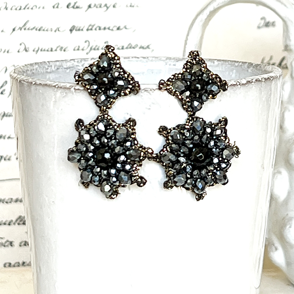 Fiori d'Arancio Black Jewel Earrings.