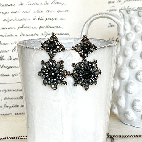 Fiori d'Arancio Black Jewel Earrings.