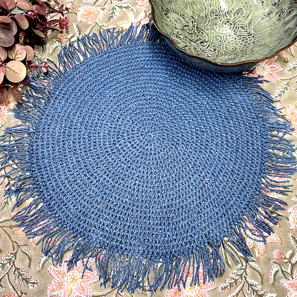 Blue Twisted Grass Placemat.