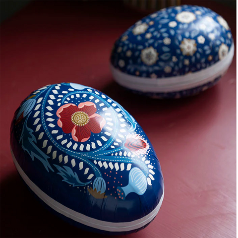Easter Egg Box 'Poppy Indigo' Set of Two by Bungalow of Denmark