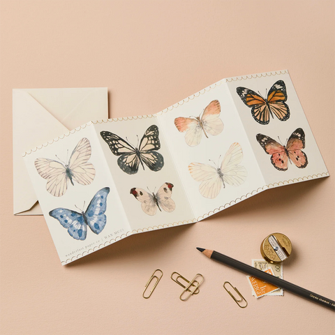 Greeting Card 'Butterfly Concertina' Mini by Wanderlust