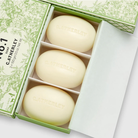 Soap Trio 'Collection Geranium No 1' - Trellis Pattern by C.Atherley