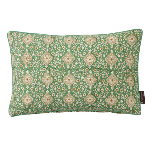Cushion 'Chameli Ivy' Hand Block Printed Cotton by Bungalow of Denmark