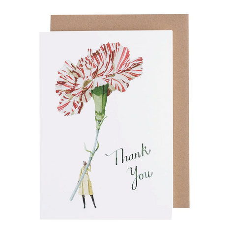 Greeting Card 'Carnation Thank You' by Laura Stoddart