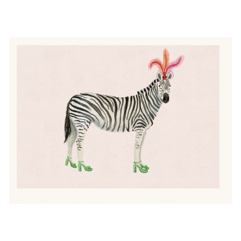 Carnival Zebra Print by Tilly Lock Art