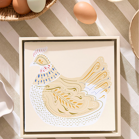 Paper Dinner Napkins 'Hen Sand' by Bungalow of Denmark