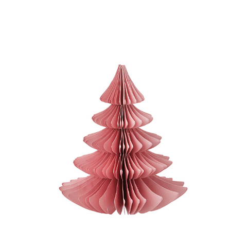 Coral Paper Tree Christmas Decoration.