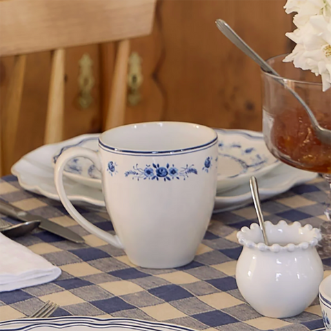 Mug with Handle 'Vila' Blue and White by Costa Nova