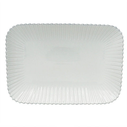 Pearl Collection 'White Rectangular Platter' by Costa Nova of Portugal