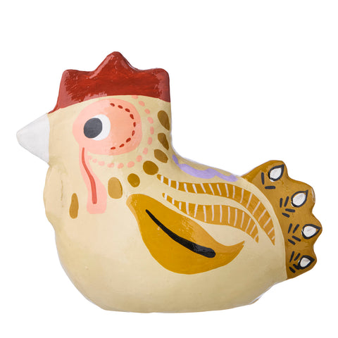 Papier Mâché 'Honey' Hen 9cm by Bungalow of Denmark