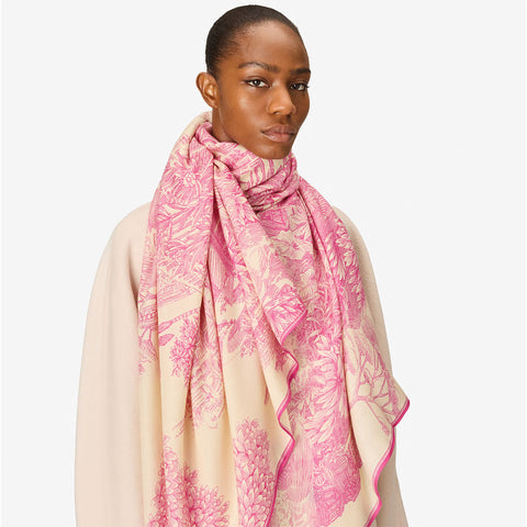 Scarf 100 'Piranesi in Pink Rose' Inoui Editions