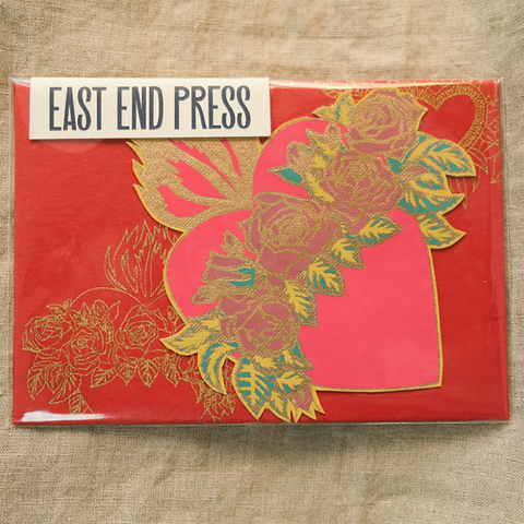 Greeting Card 'Flaming Heart' by East End Press