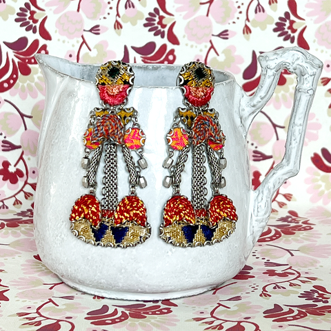 Embroidered Dream Set, Solene Earrings by Ayala Bar.