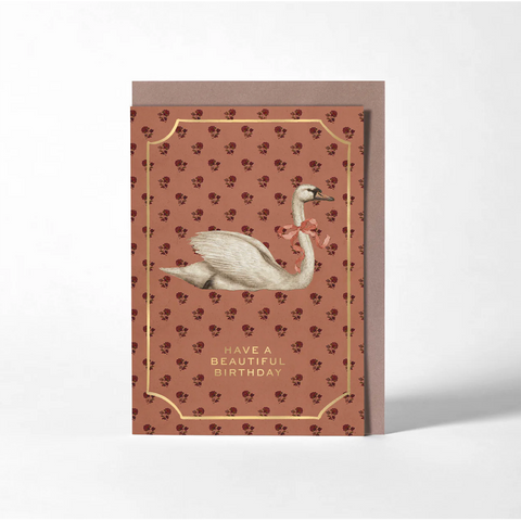 Greeting Card 'Birthday Swan' by Roomytown UK