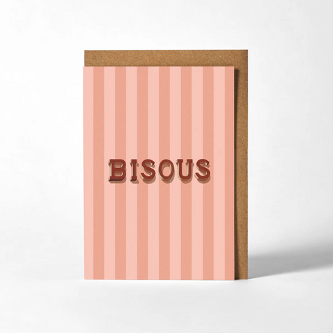 Greeting Card 'Bisous - Kisses' by Roomytown UK