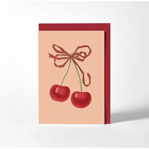 Greeting Card 'Cherries' by Roomytown UK