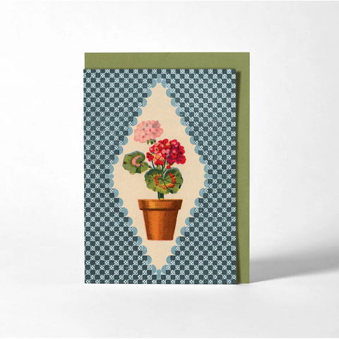 Greeting Card 'Geranium' by Roomytown UK
