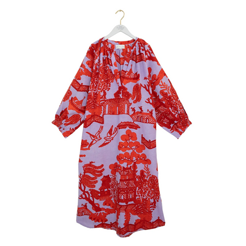 Raglan 'Giant Willow Violet' Dress by One Hundred Stars