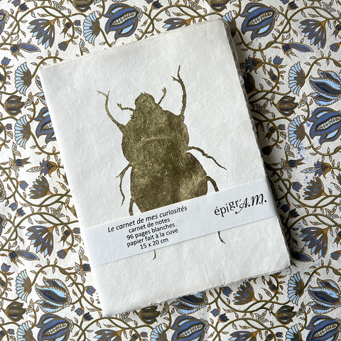 Gold Beetle Artisanal Notebook. A5.