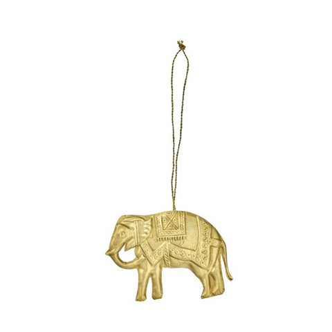 Gold Elephant Hanging Decoration.