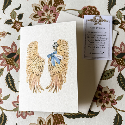 Greeting Card 'Angel Wings 2025' by Artist Elena Deshmukh