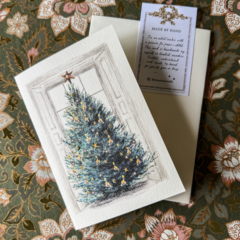 Greeting Card 'Georgian Christmas Tree' by Artist Elena Deshmukh