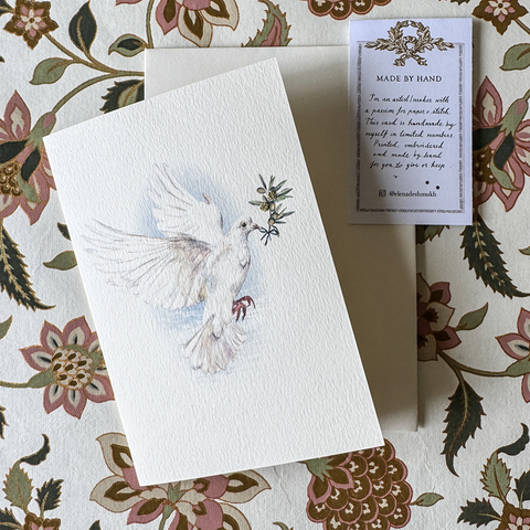 Greeting Card 'Peace Dove 2025' by Artist Elena Deshmukh
