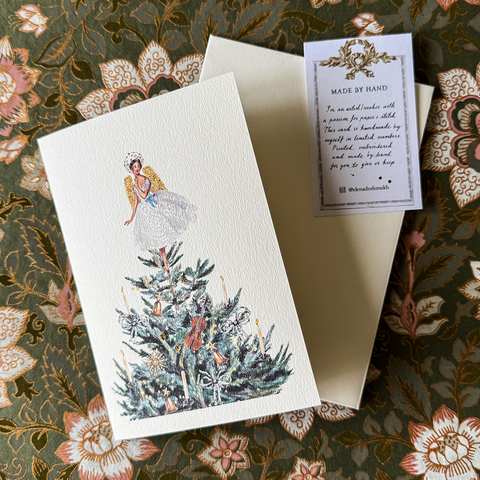 Greeting Card 'Tree Top Angel' by Artist Elena Deshmukh