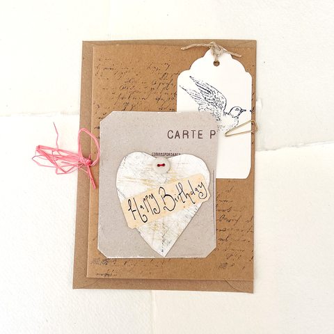 Happy Birthday Collage Greetings Card & Tag by Jessie Chorley