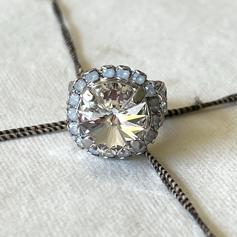 Haute Halo Crystal Ring