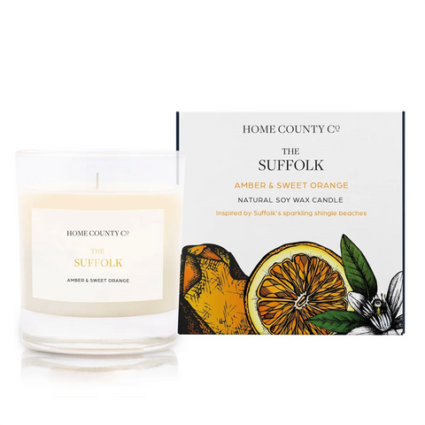 Scented Candle 'The Suffolk - Amber and Sweet Orange' by Home County Co
