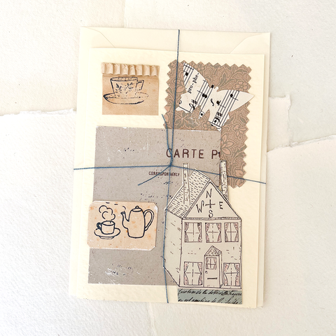 House Collage Greetings Card by Jessie Chorley